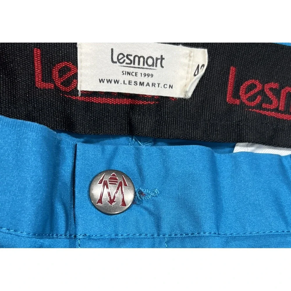 Lesmart‎ Golf Pants Mens Blue Straight Leg Chinos Flex Waist Cotton Blend 41x33